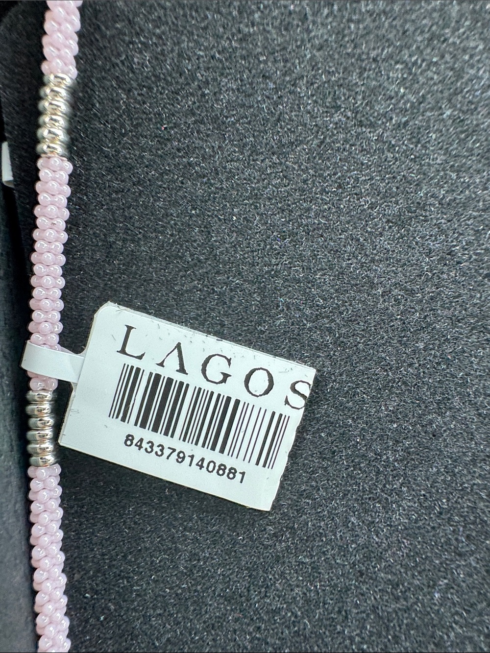 LAGOS Light Pink Beaded Necklace with Silver Accents - Picture 3 of 5